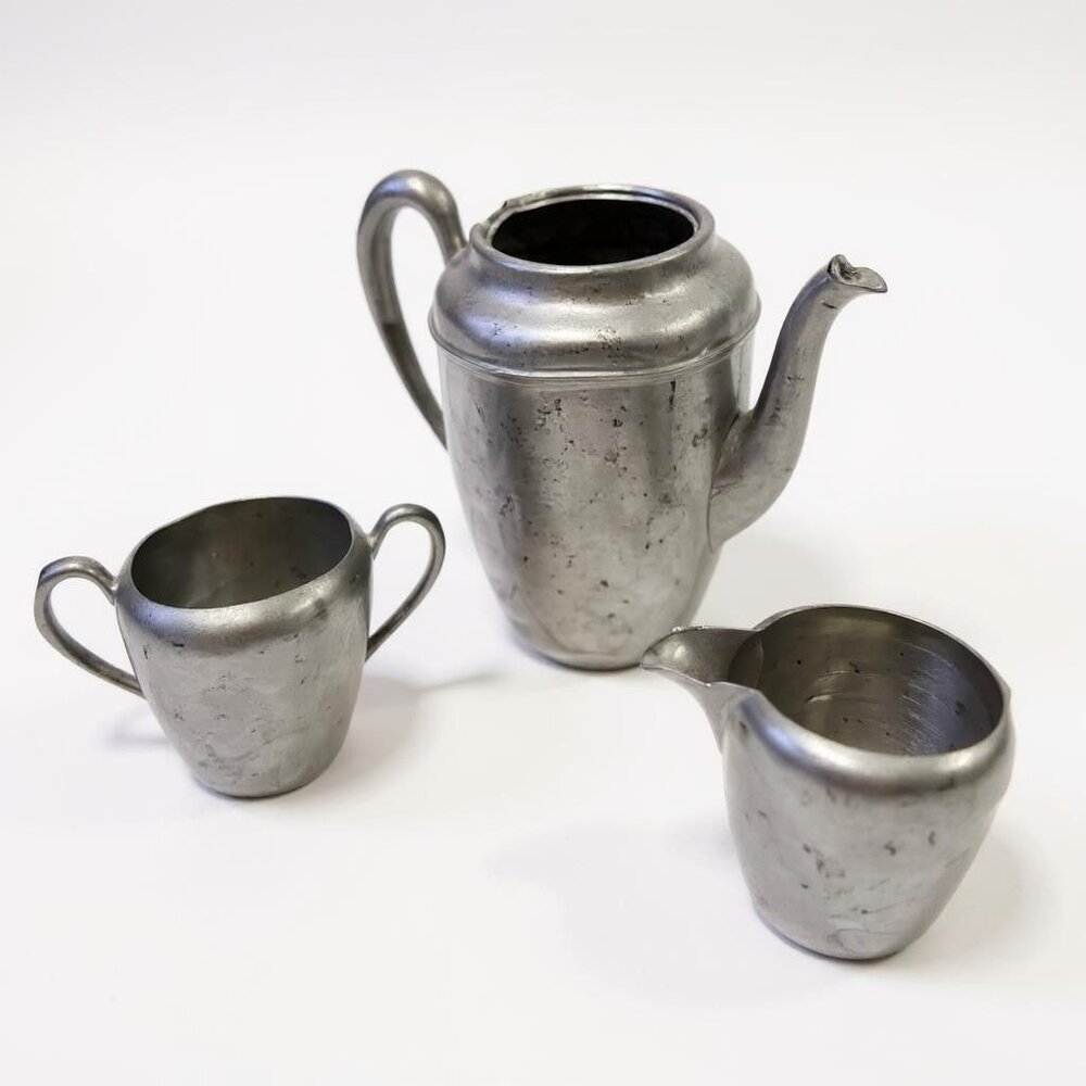 Colonial Pewter 3 piece coffee‎ set